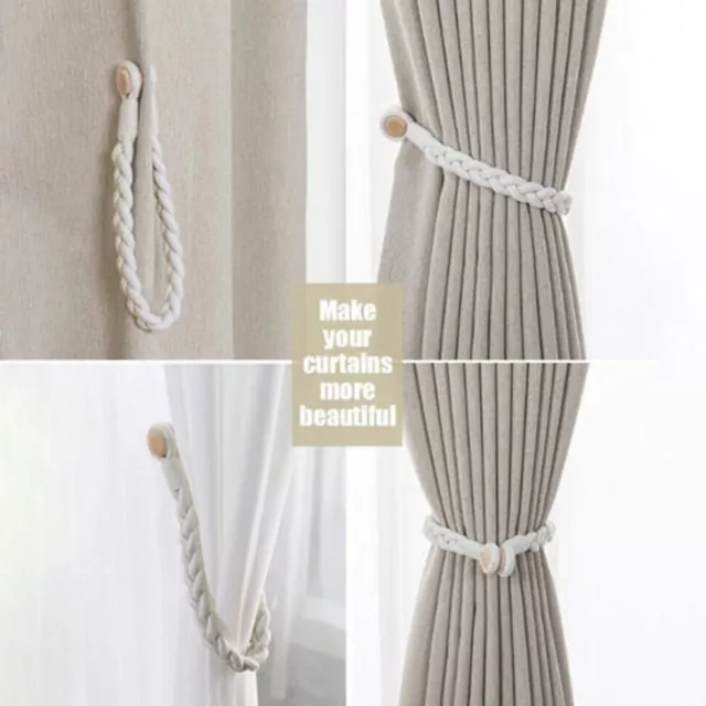 Braid Magnetic Curtain Tiebacks Magnetic Braided Tie Backs  Curtain