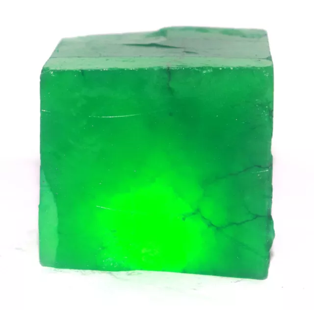 Gorgeous Piece Cube Rough Natural Green Emerald 2580 Ct Certified Gemstone MKY