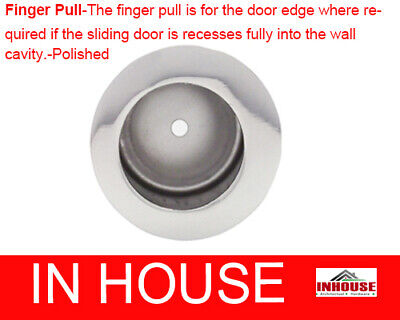 edge pull handle Finger Pull for edge of cavity sliding door Polished