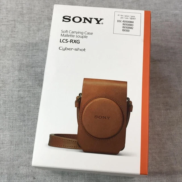 Sony Soft Leather Camera Case LCS-RXG-T Brown Shoulder Strap for RX100 open rate