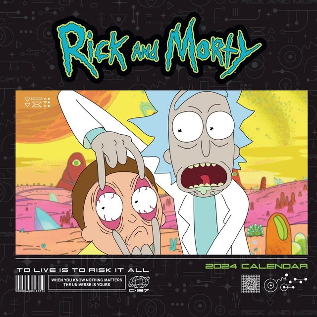 Porte-vues A4 Rick Et Morty - 30 Pochettes (60 Vues) - Licence Officielle - Avec Fermeture élastique