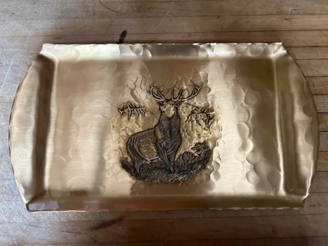 Large Bronze Tray With Stag Natalie Leesburg PA