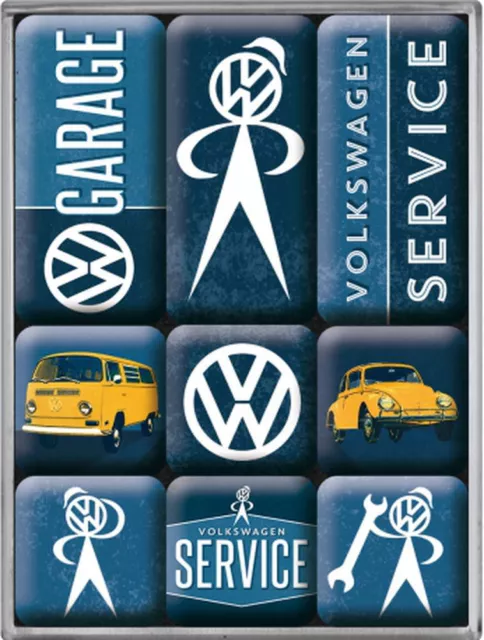 Magnet-Set - VW Service, 9-teilig