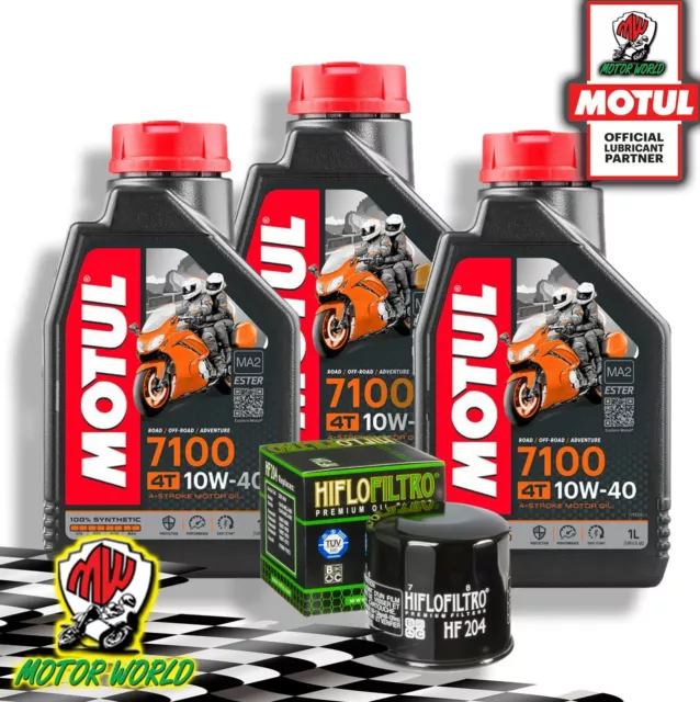 Entretien 3 L Motul 7100 10W40 + Filtre à Huile Hiflo