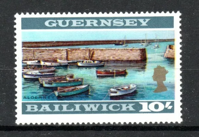 GB - Guernsey 1970 10s Ansicht Von Alderney Perf 13 1/2 x 13 MNH