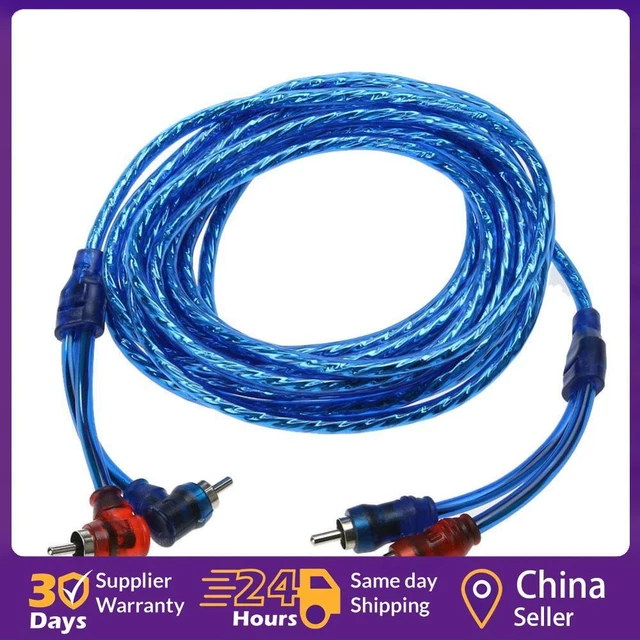 Cavo Audio RCA 2M, RCA Cable Oro-Placcato 2RCA Maschio A 2 RCA