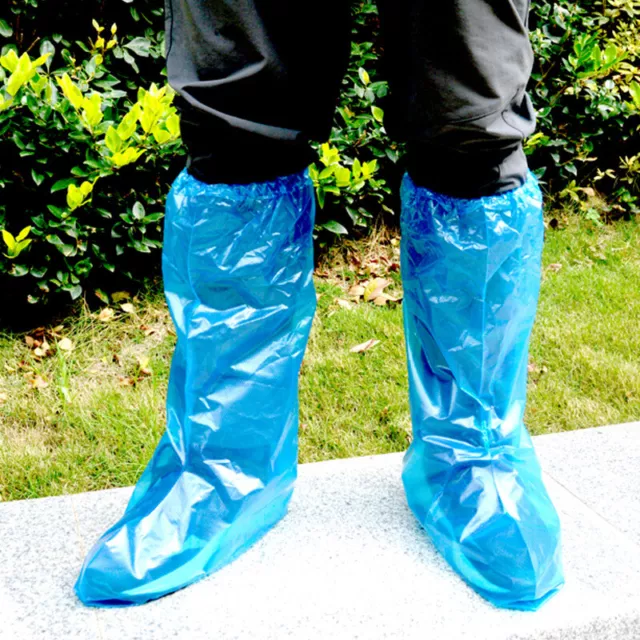 10Pcs Anti-SCRp Rainproof Shoe Covers Waterproof Disposable Rain Boot Co`-a