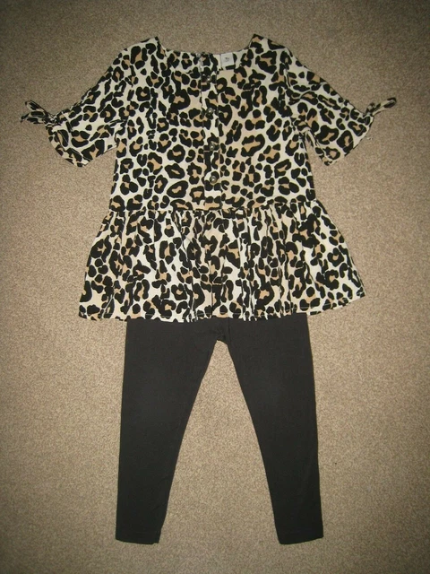 Tu Sainsburys Girls Leggings & Tunic Dress 2 Piece Outfit Set - 3 Years Free P&P