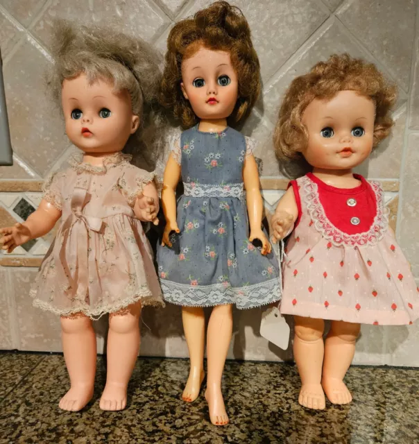 Three Vintage Dolls - Eegee, Horsman and ?