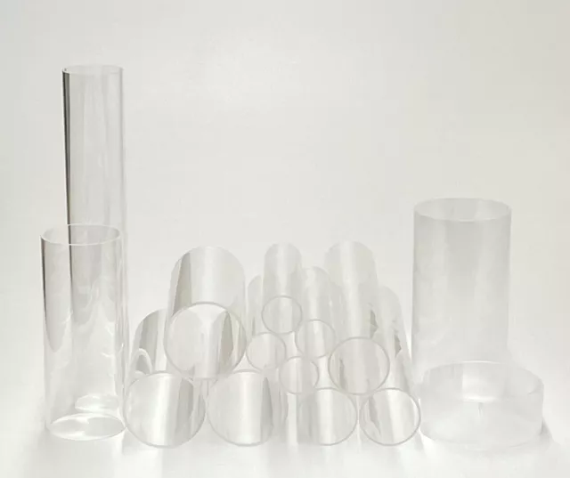 PLEXIGLAS® Acrylglas Rohr klar Durchmesser Ø10mm - Ø150mm von 50mm-1000mm Lang