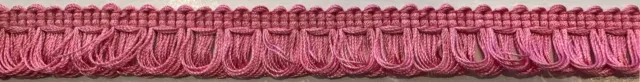 1" Hot Pink Loop Fringe Fabric Trim 12 Yards Trimming