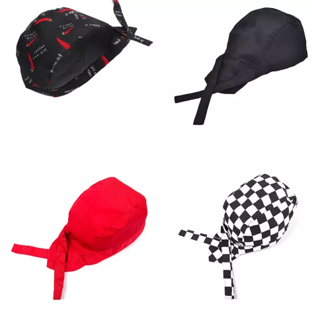 Pirates Skull Cap style Hat Kitchen Chef Waiter Biker Various Colours