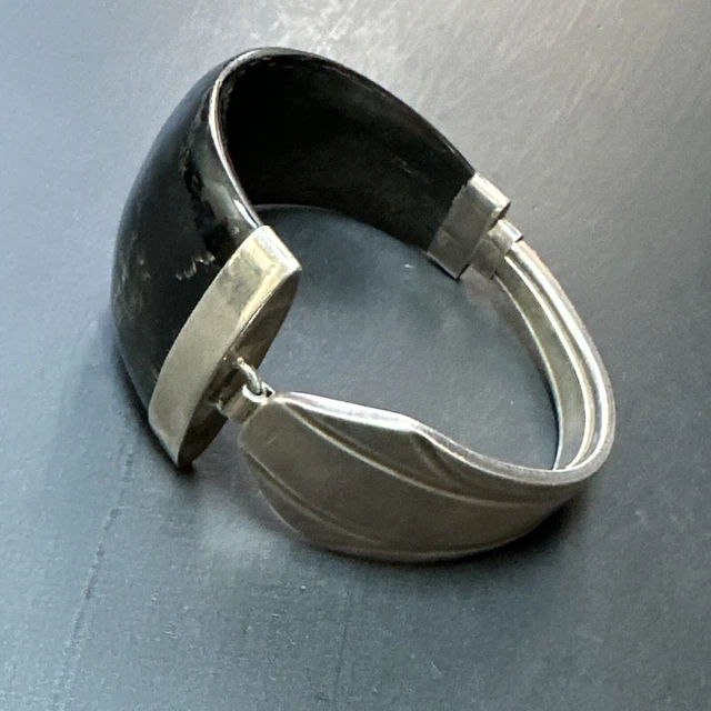 Bracelet Jonc En Argent Massif 925 - Ancien, Créateur - Occasion Porté