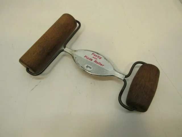 Vintage Action Pastry and Pizza Roller Wooden Rollers Kitchen