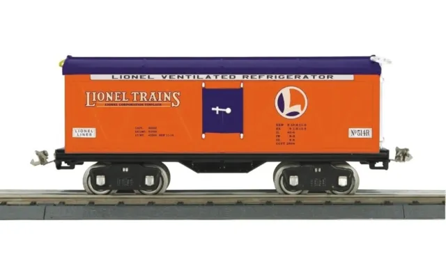 Lionel MTH 11-30235 Standard Tinplate Lionel Orange & Blue 514 Reefer Car NEW