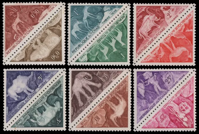 Tschad 1962 - Mi-Nr. Porto 23-34 ** - MNH - Wildtiere / Wild animals