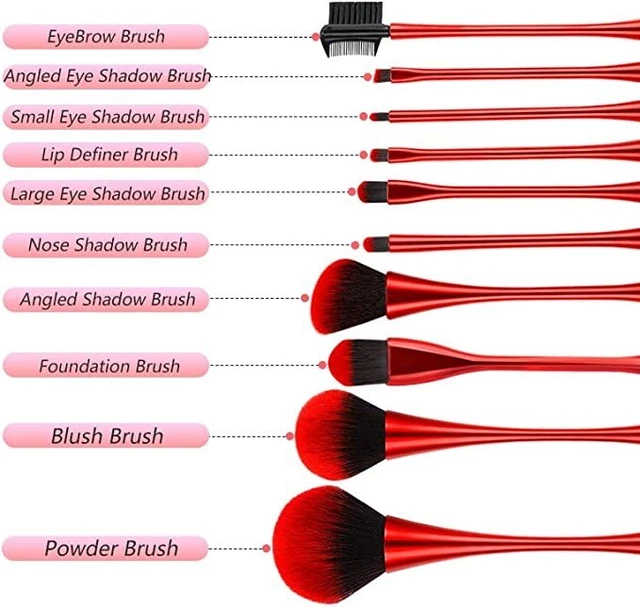 Set di pennelli per trucco, 10 pezzi Kit di pennelli per trucco per labbra