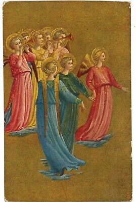 Group Of Angels Playing Trumpet By Painter Fra Angelico Florence, Italy Postcard