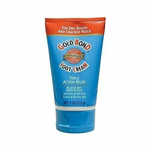 Gold Bond Therapeutic Foot Cream Triple Action Relief Dry Skin Reliever 4 Ounce