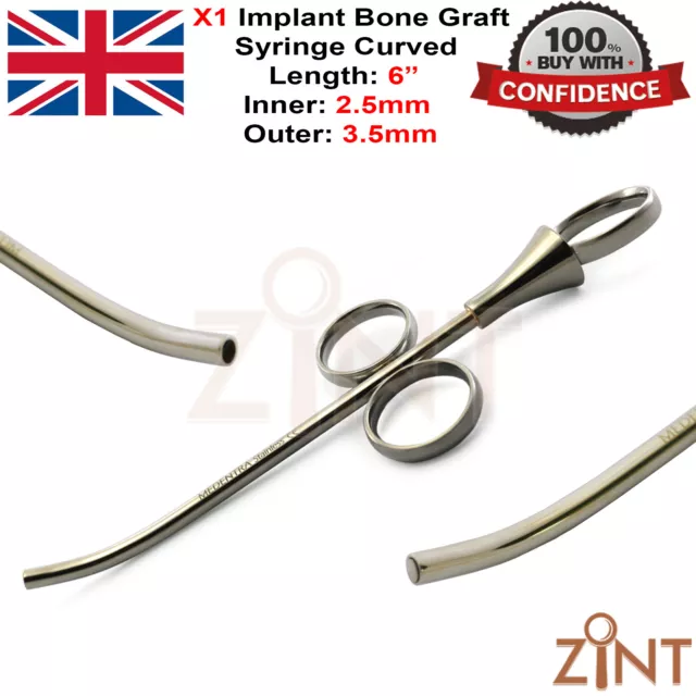 Seringue de Greffe Osseuse Incurvés Dentaires Implant chirurgie Grefting Tool CE 2