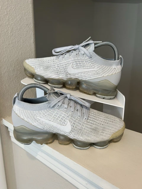 Nike Air VaporMax Flyknit 3 Platinum White Shoes Women's Sz 7 - AJ6910-100 -