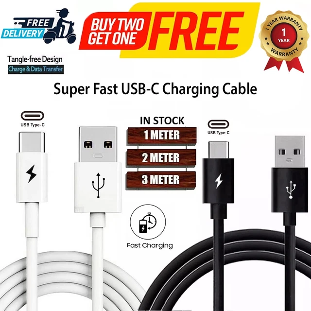 Type-C USB Cable For LG XBOOM Go PL2, PL5, PL7 Speakers - 3ft Charging & Data Cable