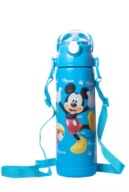 Bottiglia d'acqua con fiaccola 500 ml personaggi Disney per bambini Topolino e Minnie