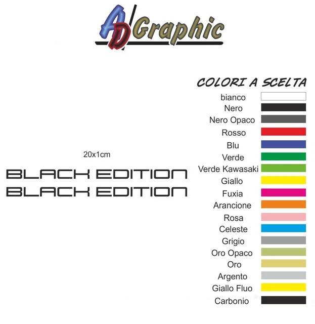 Stickers / Décalcomanies Black Edition – Pour Auto Moto Scooter