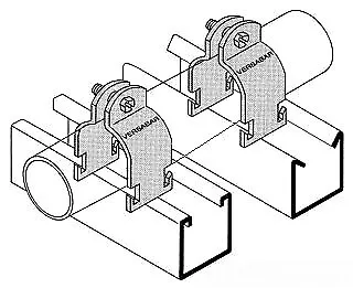 VERSABAR CORPORATION VP-9125, Rigid Pipe Clamp, 1-1/4", 600 Lb, Zinc Plated, 1pc