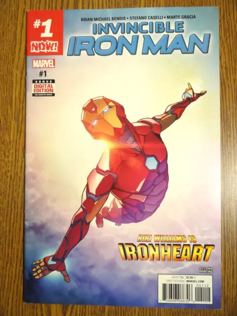 Invincible Iron Man #1 Rare 2nd Print Heart Armor Riri Williams Marvel Disney +