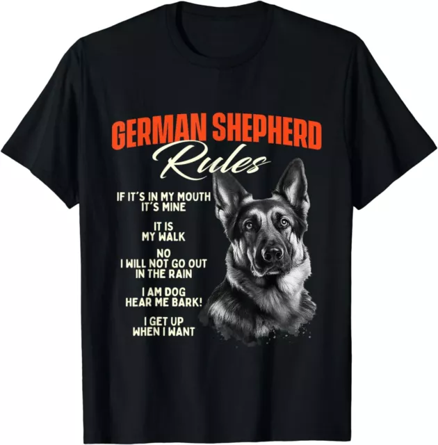 NEW LIMITED GERMAN Shepherd Rules, Dog Lover Animal Pet Breeder T-Shirt ...