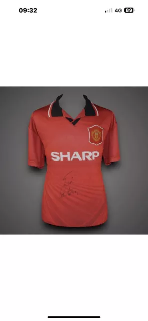 Manchester United Retro 1992 1994 Shirt Signed Eric Cantona