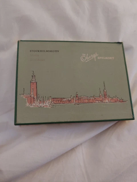 Obergs Spelkort Playing Cards Double Deck Bridge Set Stockholm Sweden Complete
