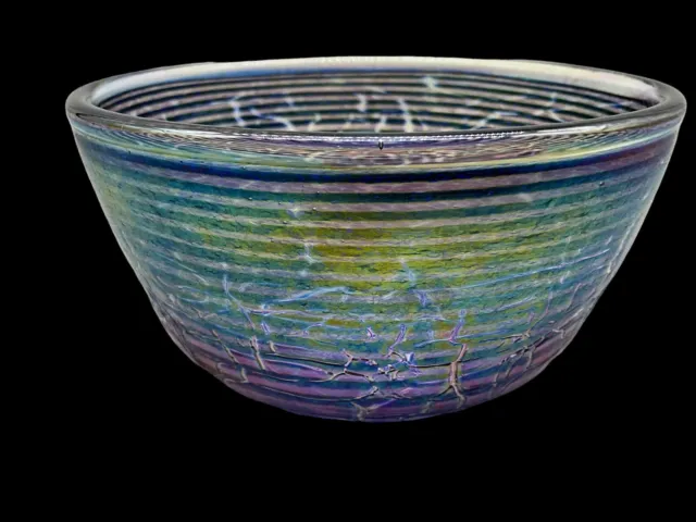 Mark Ellinger of Glass Quest Hand Blown Art Studio in the NW 5.5" Bowl Glass Art 2