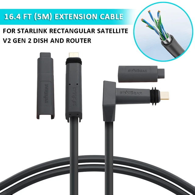 FOR STARLINK SATELLITE Gen 2 Extension Replacement Cable Router Kit 16. ...