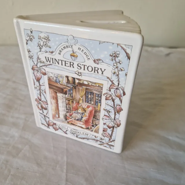 Royal Doulton Winter Savings Book Money Box Bank Brambly Hedge Jill Barklem 1989