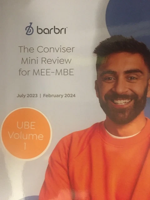 RARE 2023 ~ 2024 BARBRI Bar Exam Prep CONVISER Mini Review for MEE MBE