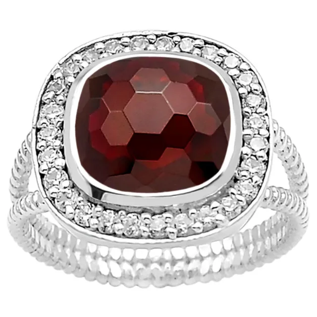 Treated Hessonite Garnet 925 Sterling Silver Ring s.7 Jewelry
