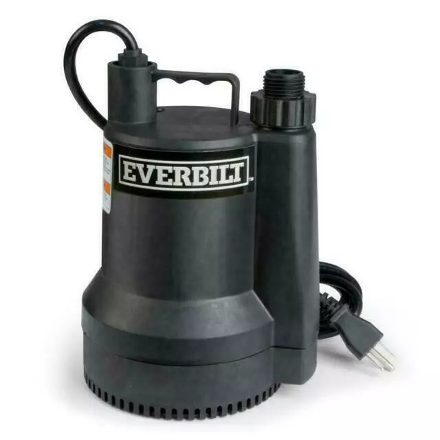 Everbilt SUP54-HD 1/6hp Plastic Submersible Utility Pump