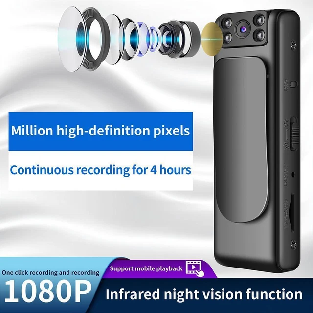 2024 NEW HD 1080P Noise Reduction Camera,Portable Wearable Vision Night