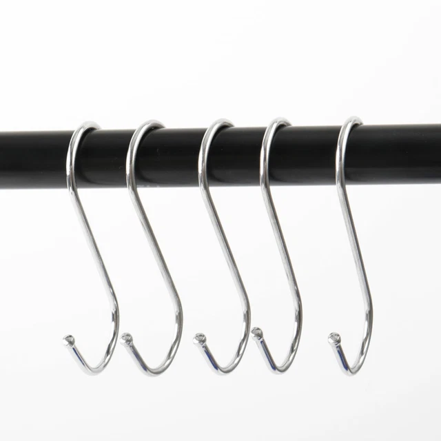 4pcs S Shaped Hook Stainless Steel for Kitchenware Pot Utensil Holder