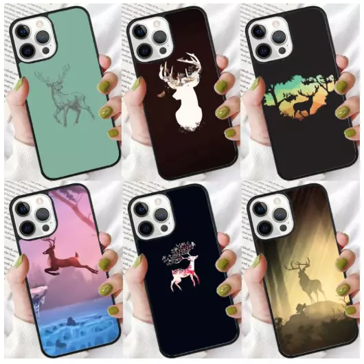 Deer Hunting Art Cerf Coque Cover Case For Apple iPhone 14 Pro Max 13 12 11 Xr 8