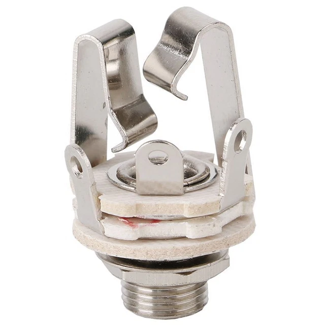 Jaio Cable Connector Plug Socket With A Switch Stereo 6.5 Female For Guitar E5X1