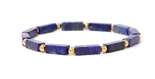 Bracelet Perles Lapis Lazuli Phoenix - Fait Main, Sur Mesure, Mixte, Sans Fermoir, Pierres Naturelles