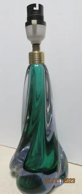 Murano Sommerso Neodymium or Alexandrite and Green Glass Lamp, So Cool!