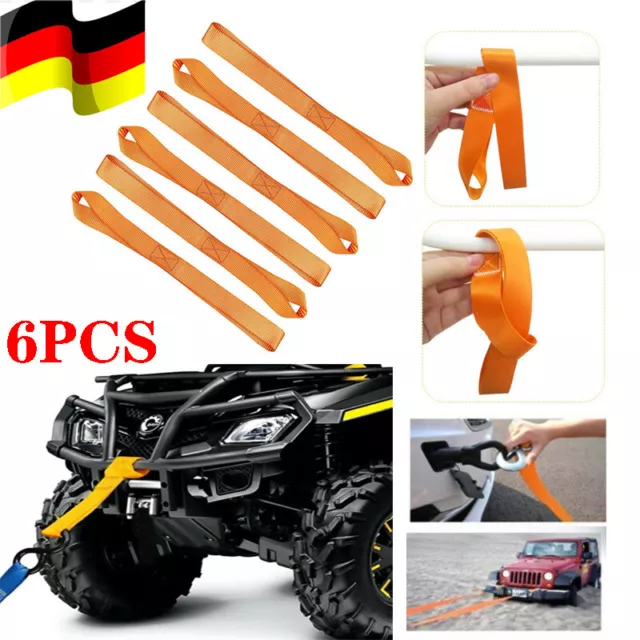 6x Orange Motorrad Gurtschlaufen Transportgurte Gurt Spanngurt Zurrgurt Schlaufe