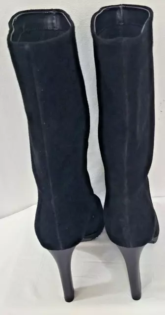 DKNY WOMENS BLACK High Heels Open Toe Midcalf Suede Boots Size 8M $84. ...