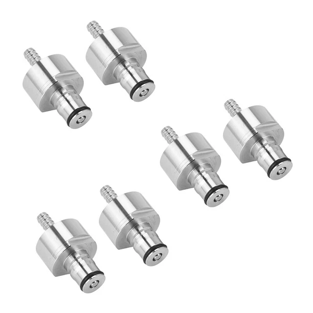 6 piezas 304 carbonatación de acero inoxidable 5/16 barba, tipo bloqueo de bola, ajuste suave DrinD6U5