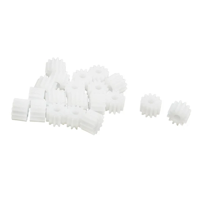 20Pcs 12-Teeth Plastic Gear Cog Wheel for 2.5mm RC Toy Electric Motor Spindle