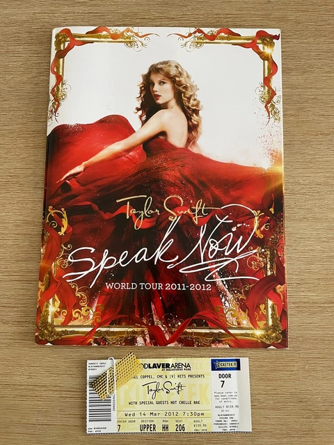 TAYLOR SWIFT SPEAK Now World Tour Concert Book, Melbourne Ticket And ...